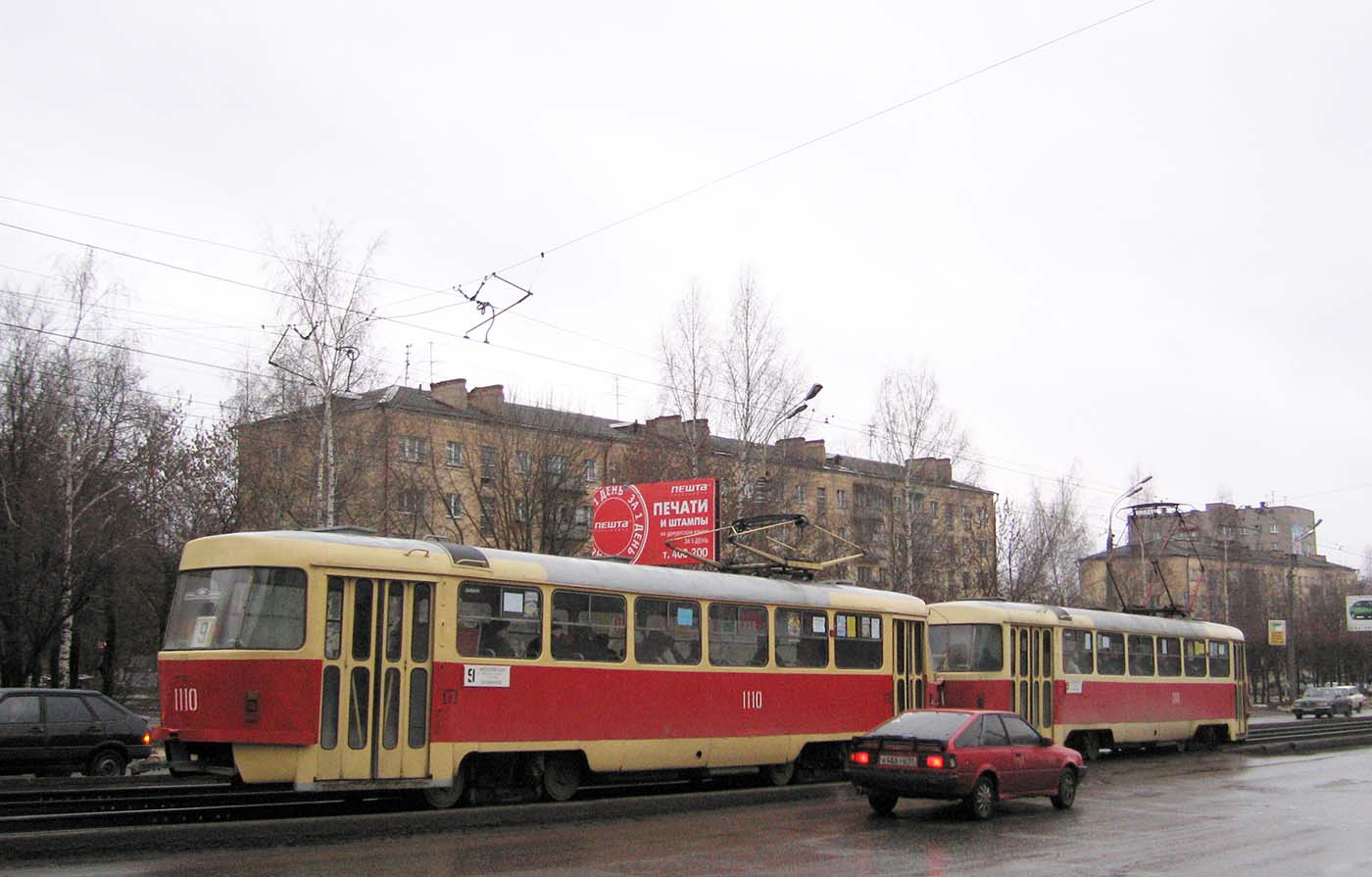 Ижевск, Tatra T3SU (двухдверная) № 1110