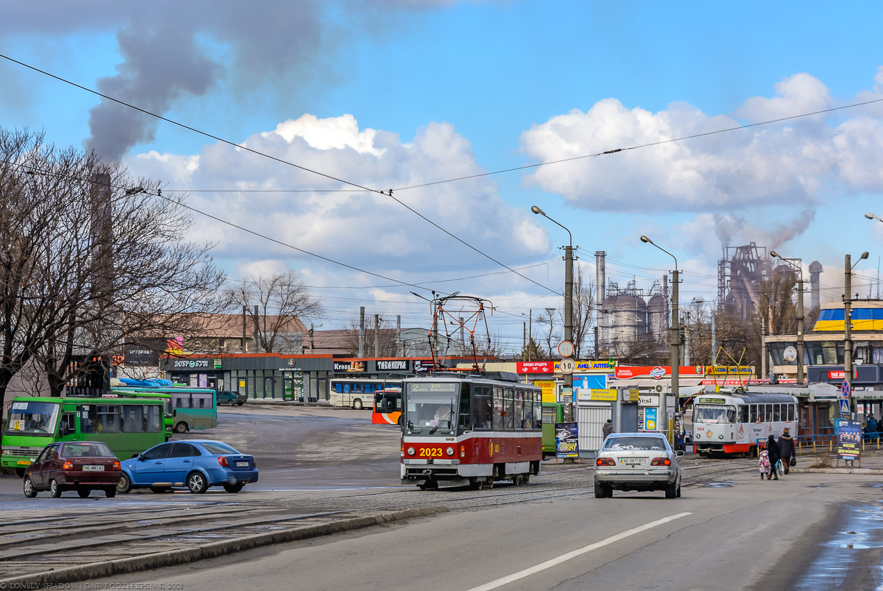 Каменское, Tatra T6A5 № 2023; Каменское — Трамвайные линии и инфраструктура