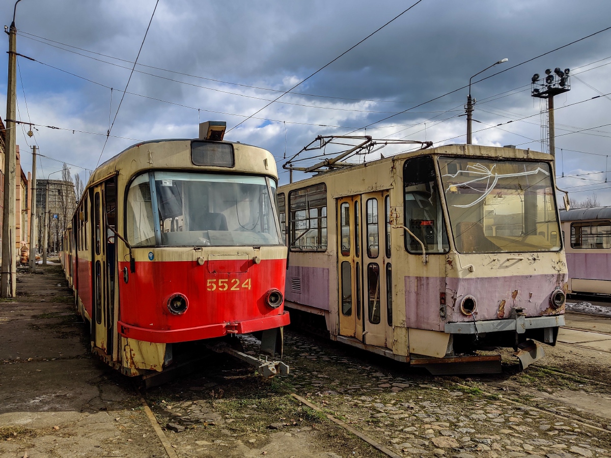 Киев, Tatra T3SU № 5524; Киев, Tatra T6B5SU № 016