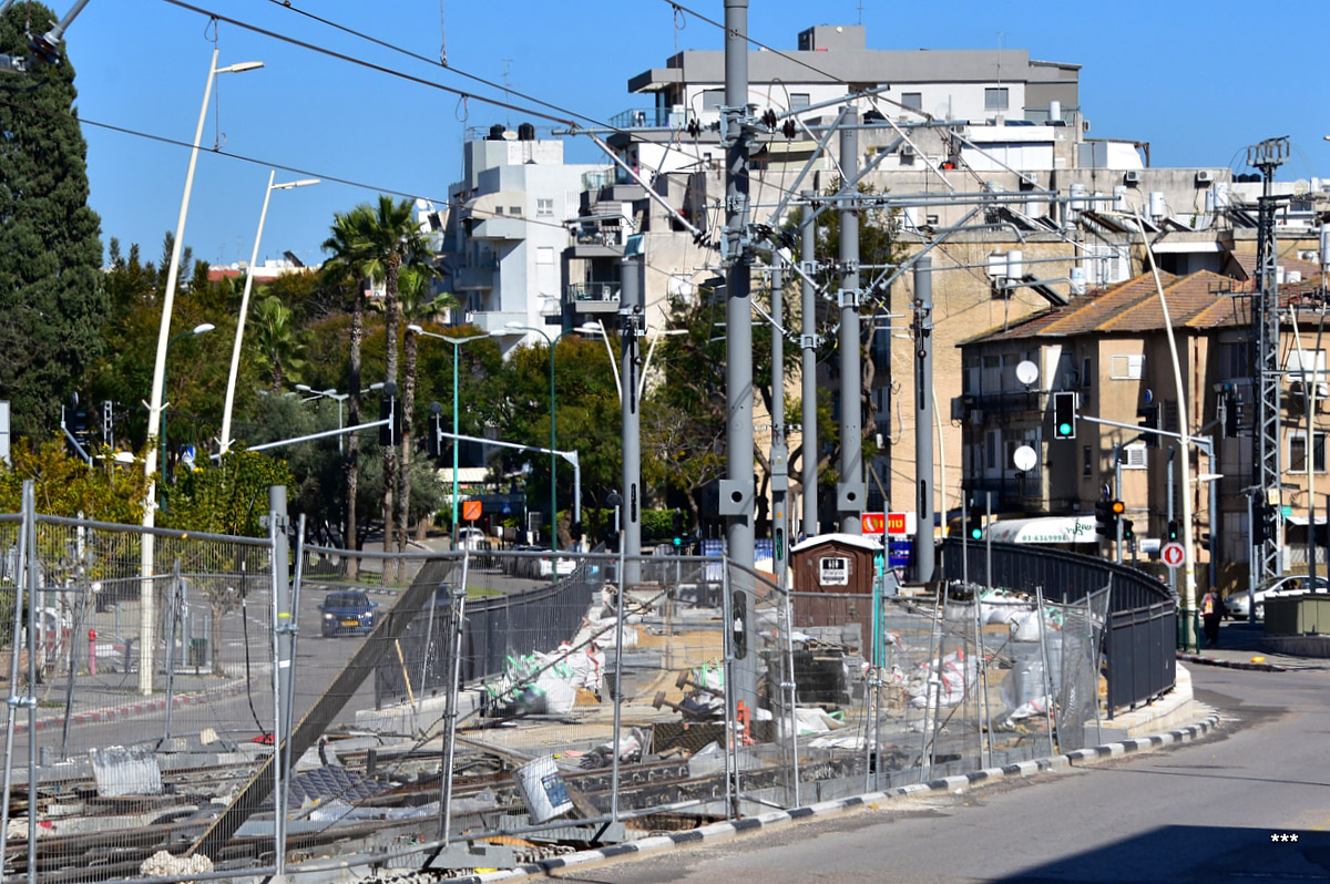 Tel Aviv — Construction of the red line Light Rail