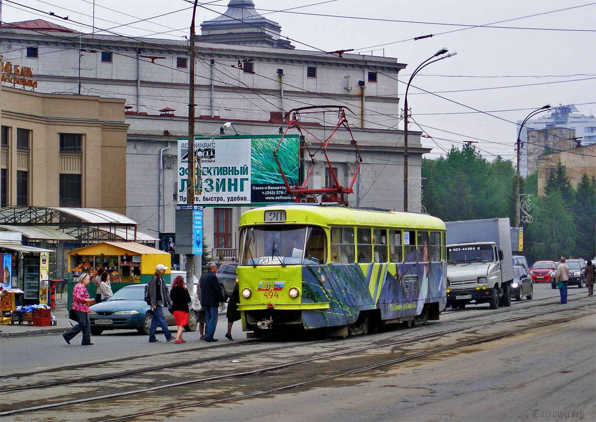 Jekatěrinburg, Tatra T3SU (2-door) č. 494