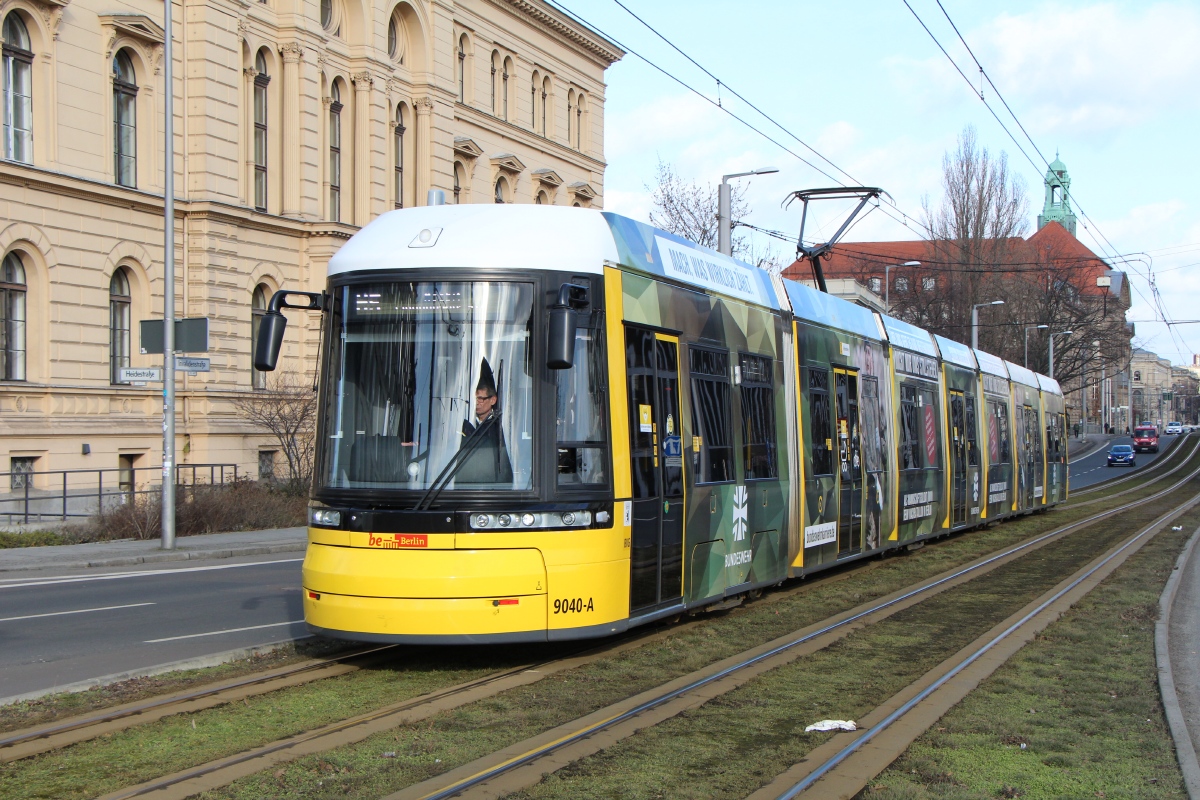 Berlin, Bombardier Flexity Berlin (GT8-08ZR/F8Z) N°. 9040