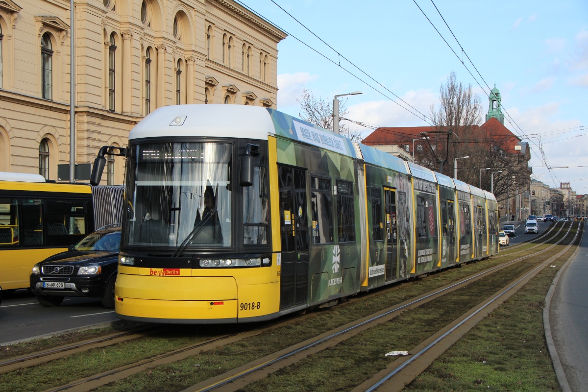 Берлин, Bombardier Flexity Berlin (GT8-08ZR/F8Z) № 9018