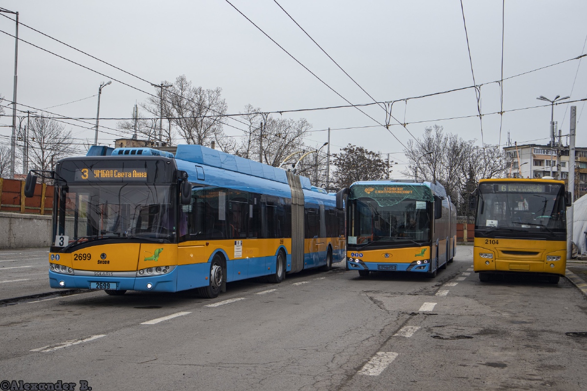 София, Škoda 27Tr Solaris IV № 2802; София, Ikarus 280.92F № 2104