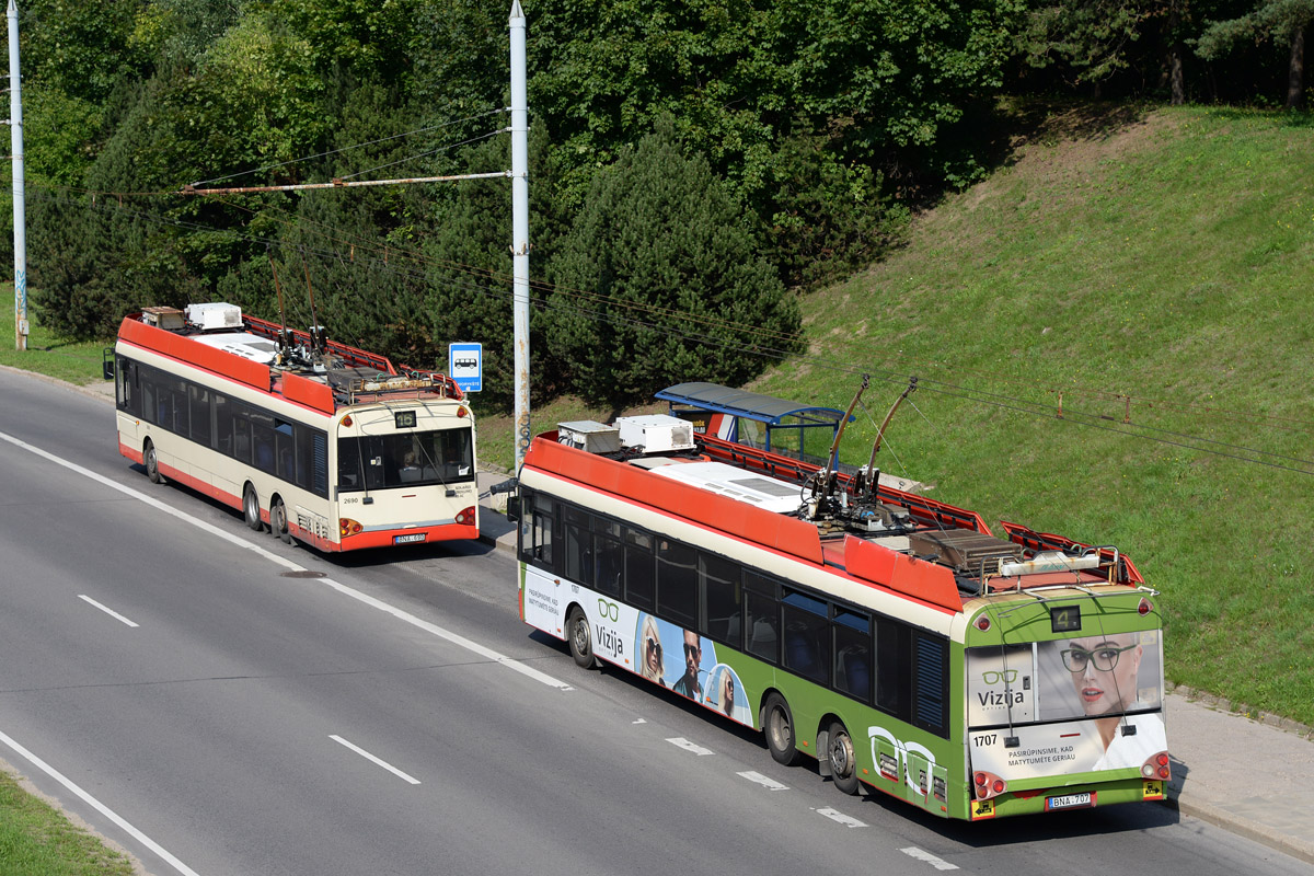 Вильнюс, Solaris Trollino II 15 AC № 2690; Вильнюс, Solaris Trollino II 15 AC № 1707; Вильнюс — Временные плановые изменения движения