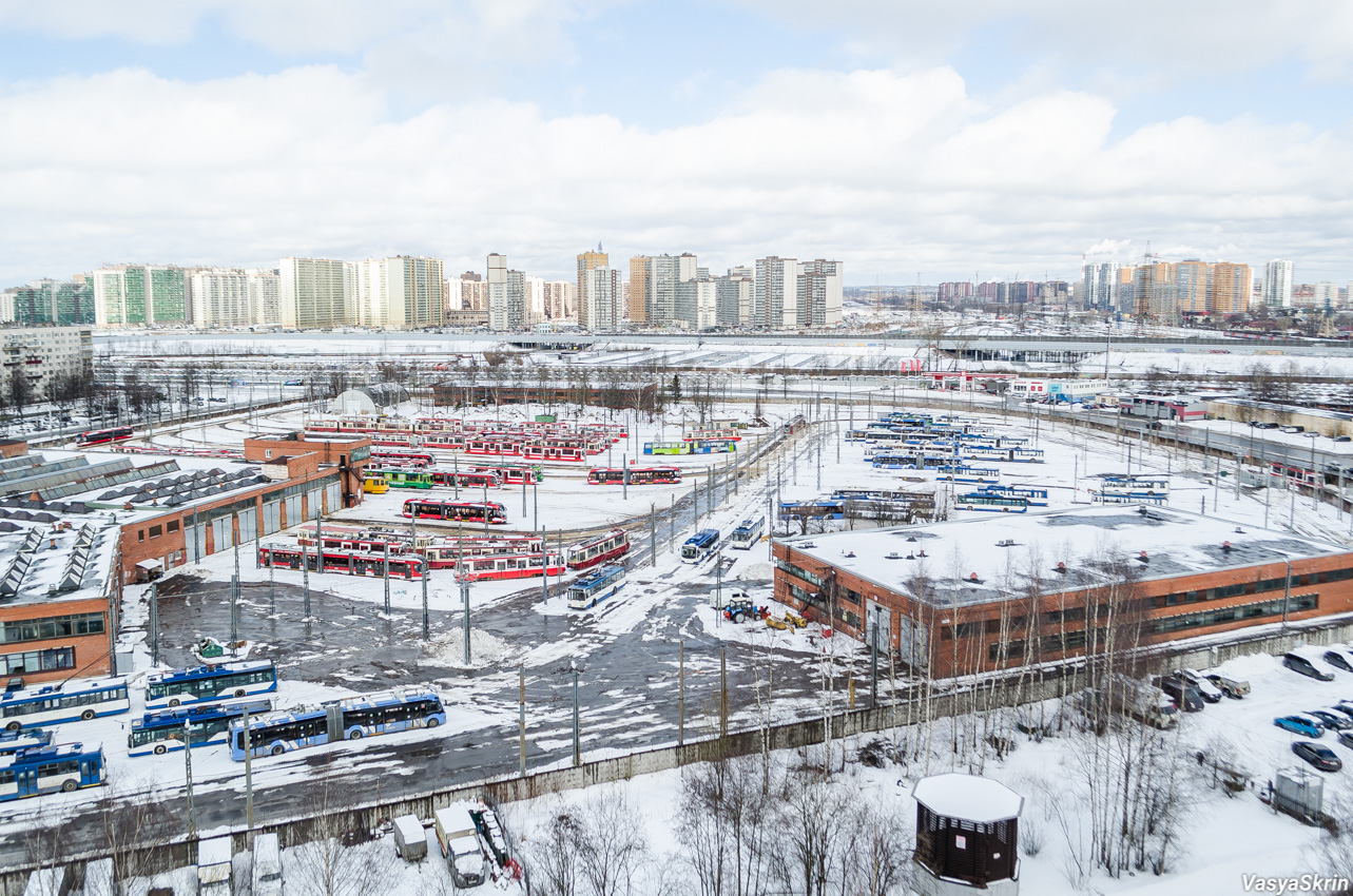 Sankt Petersburg — Joint tramway-trolleybus depot Sankt Petersburg — Joint tramway-trolleybus depot