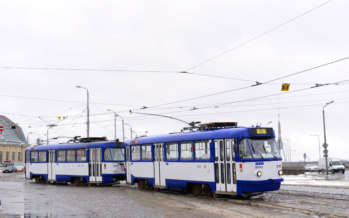 Рига, Tatra T3A № 30743