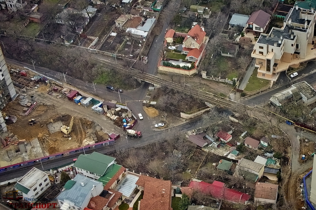 Одесса — Трамвайные линии: Большой Фонтан → 411-я Батарея; Одесса — Электротранспорт Одессы с высоты