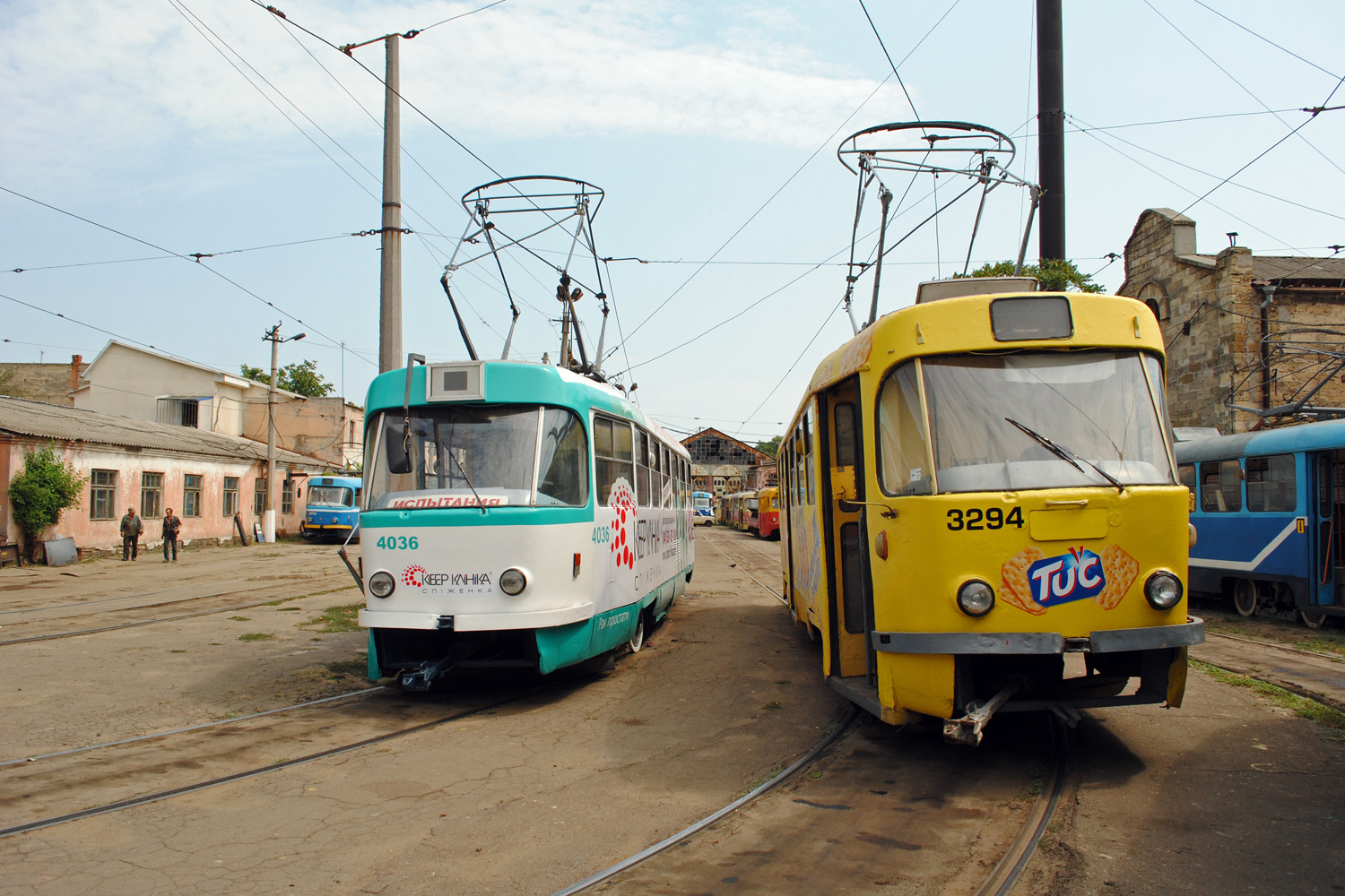 Odesa, Tatra T3R.P Br. 4036; Odesa, Tatra T3SU Br. 3294 Odesa, Tatra T3R.P Br. 4036; Odesa, Tatra T3SU Br. 3294