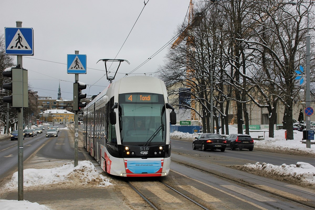 Таллин, CAF Urbos AXL № 516