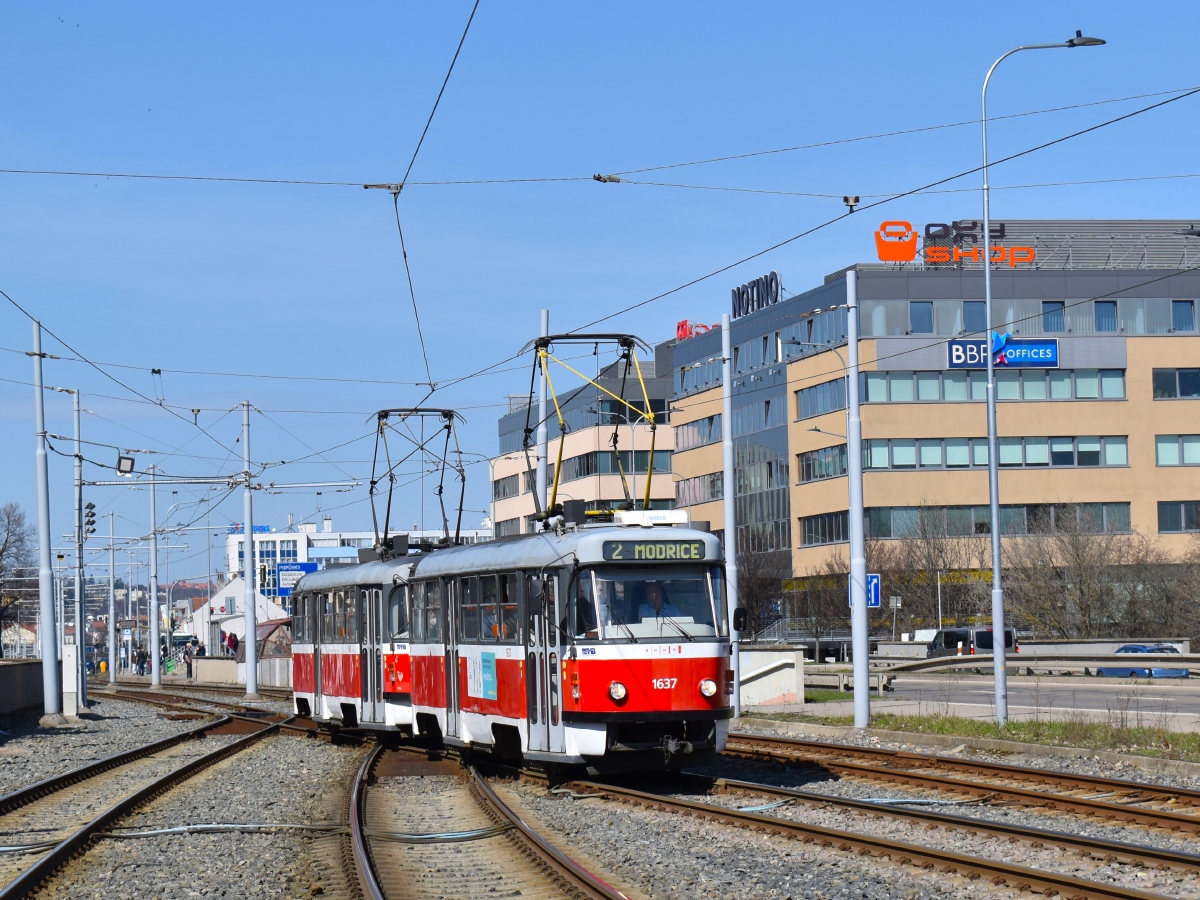 Брно, Tatra T3G № 1637