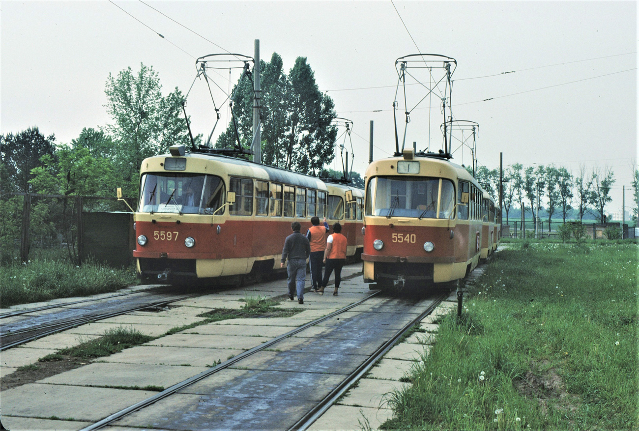 Київ, Tatra T3SU № 5597; Київ, Tatra T3SU № 5540; Київ — Історичні фотографії