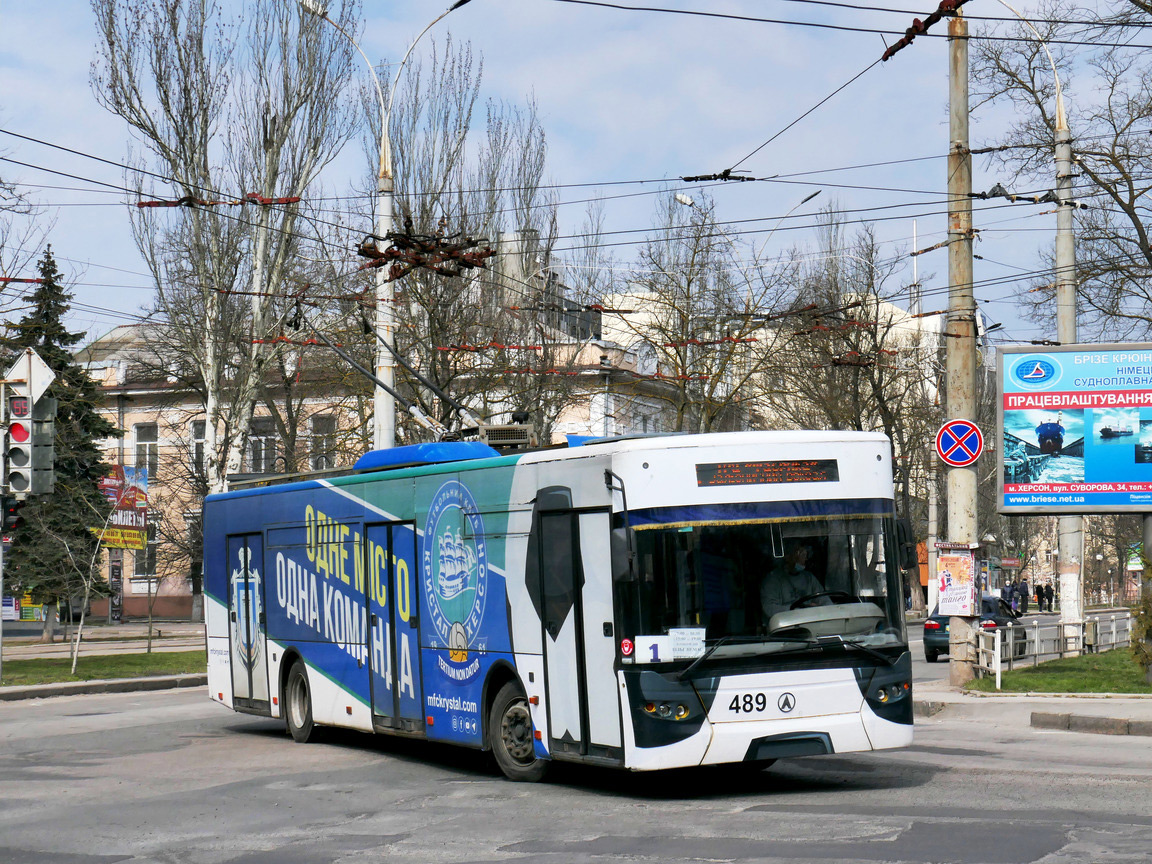 Херсон, ЛАЗ E183D1 № 489