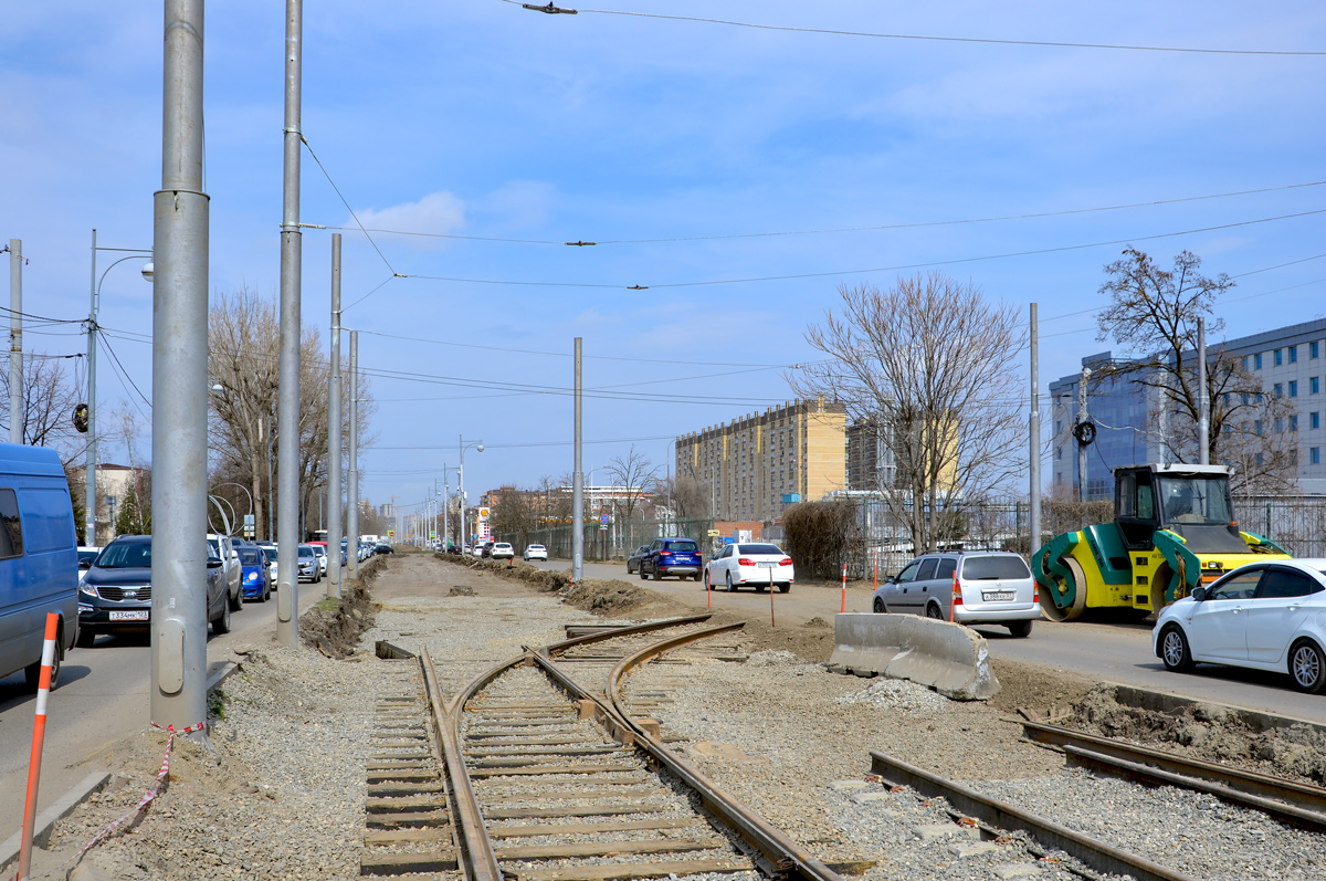 Krasnodar — New tram line on Moskovskaya street