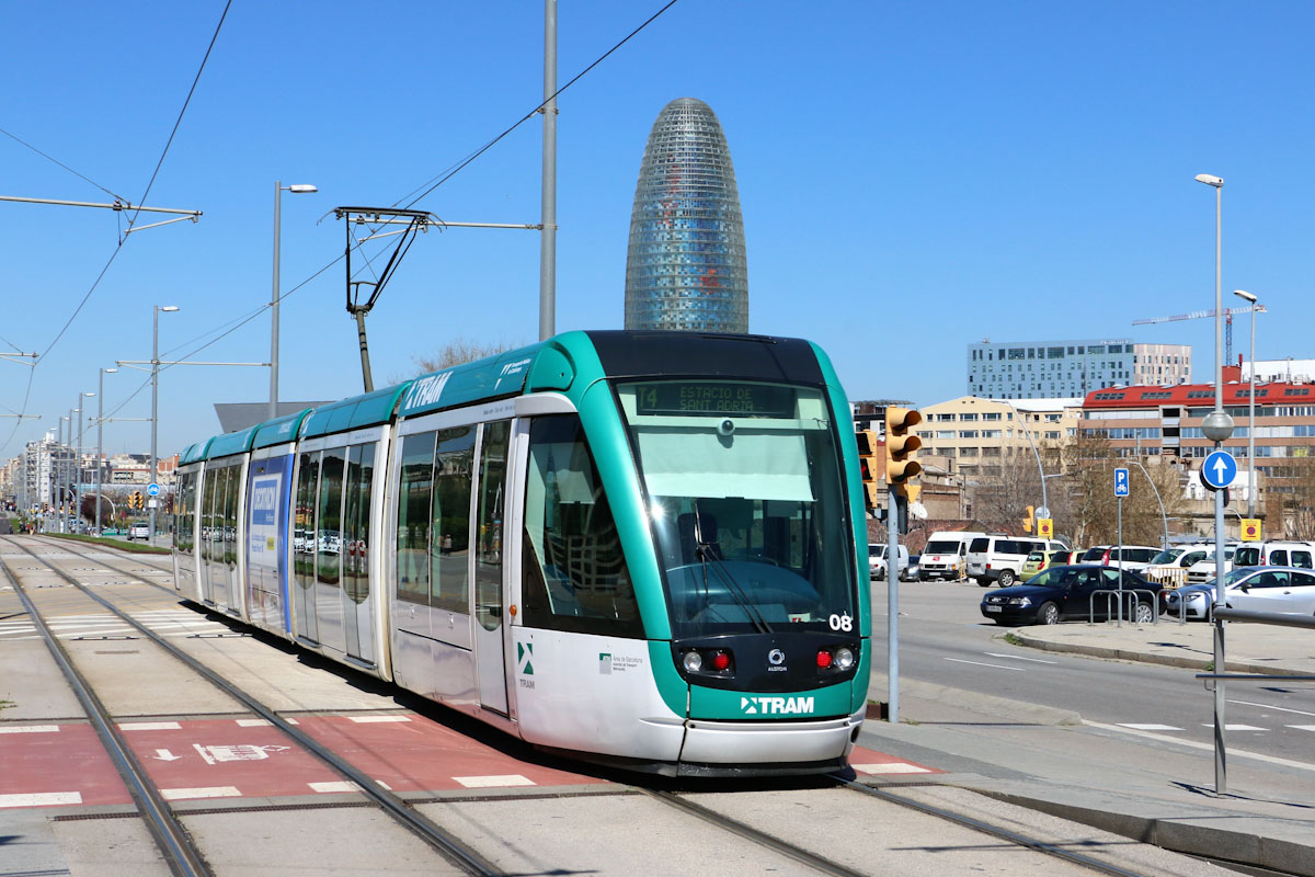 Барселона, Alstom Citadis 302 № 08 Барселона, Alstom Citadis 302 № 08