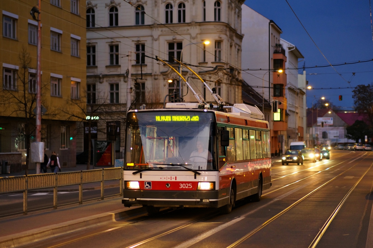 Брно, Škoda 21Tr № 3025
