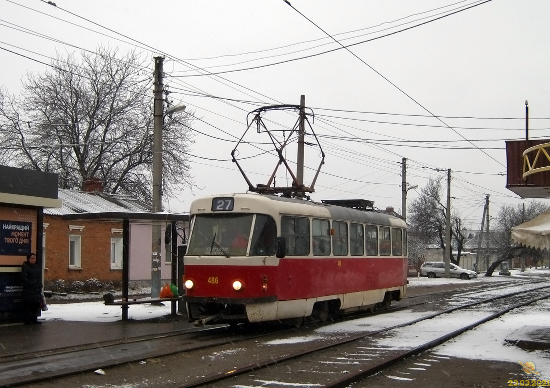 Харьков, Tatra T3A № 486
