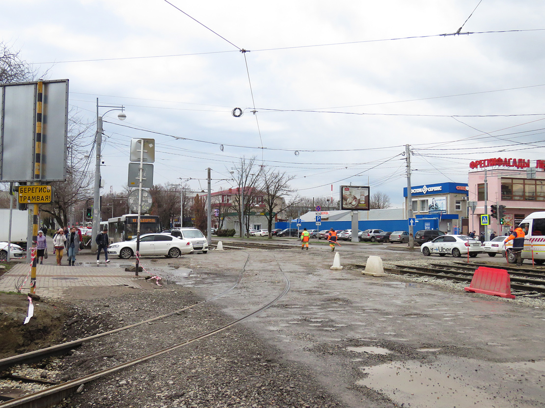 Краснодар — Строительство трамвайной линии по Московской улице