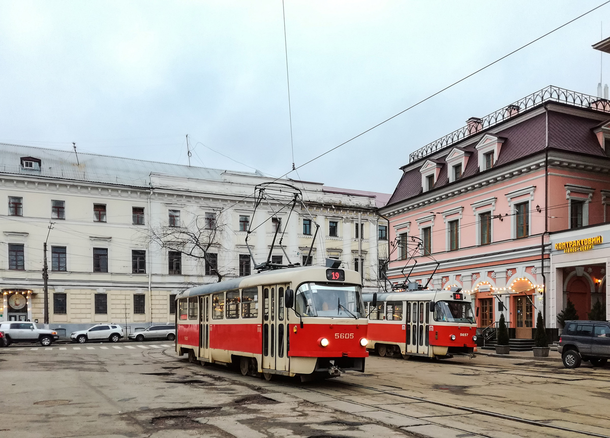 Kyjev, Tatra T3SU č. 5605; Kyjev — Terminus stations Kyjev, Tatra T3SU č. 5605; Kyjev — Terminus stations