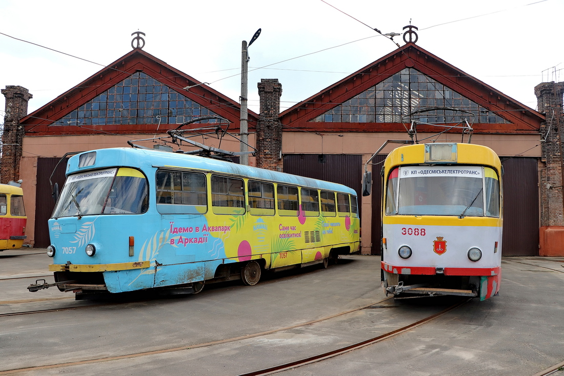 Одесса, Tatra T3SUCS № 7057; Одесса, Tatra T3R.P № 3088