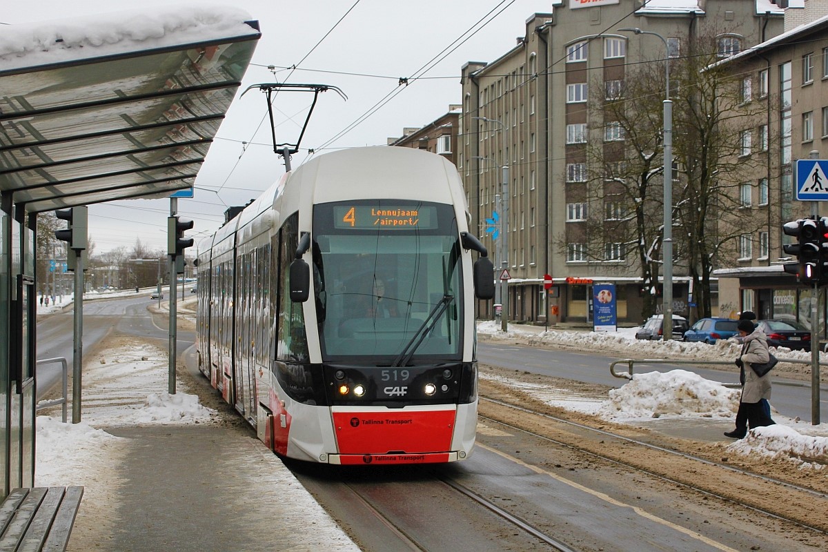 Таллин, CAF Urbos AXL № 519
