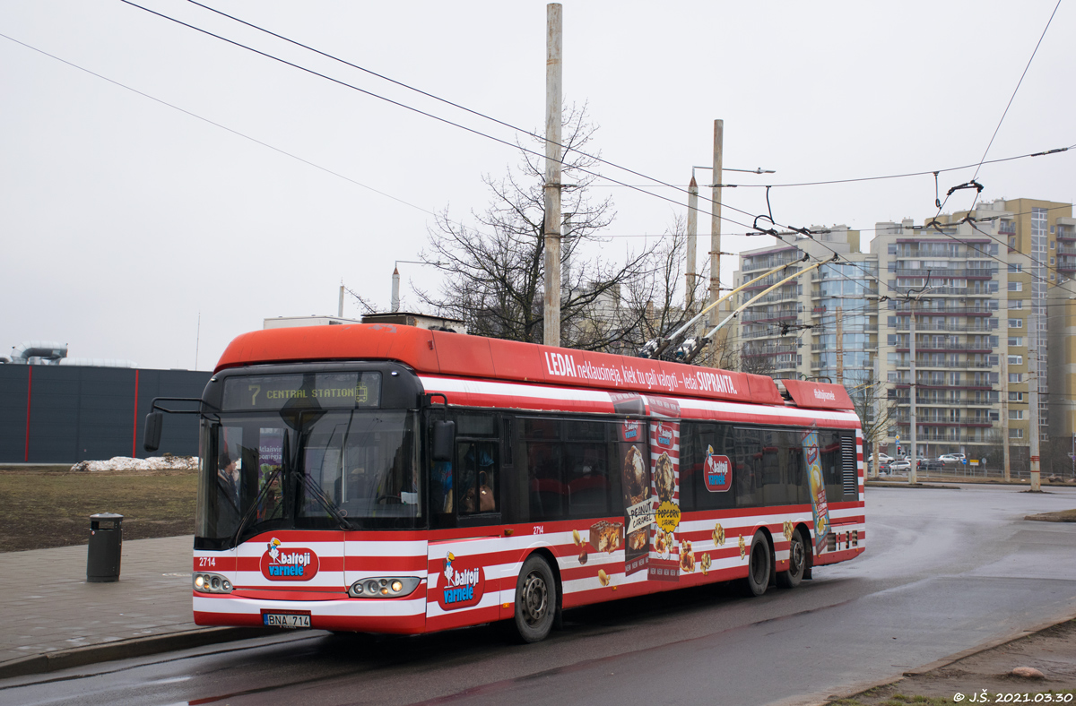 Вильнюс, Solaris Trollino II 15 AC № 2714