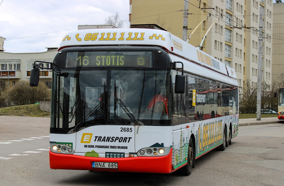 Вильнюс, Solaris Trollino II 15 AC № 2685 Вильнюс, Solaris Trollino II 15 AC № 2685