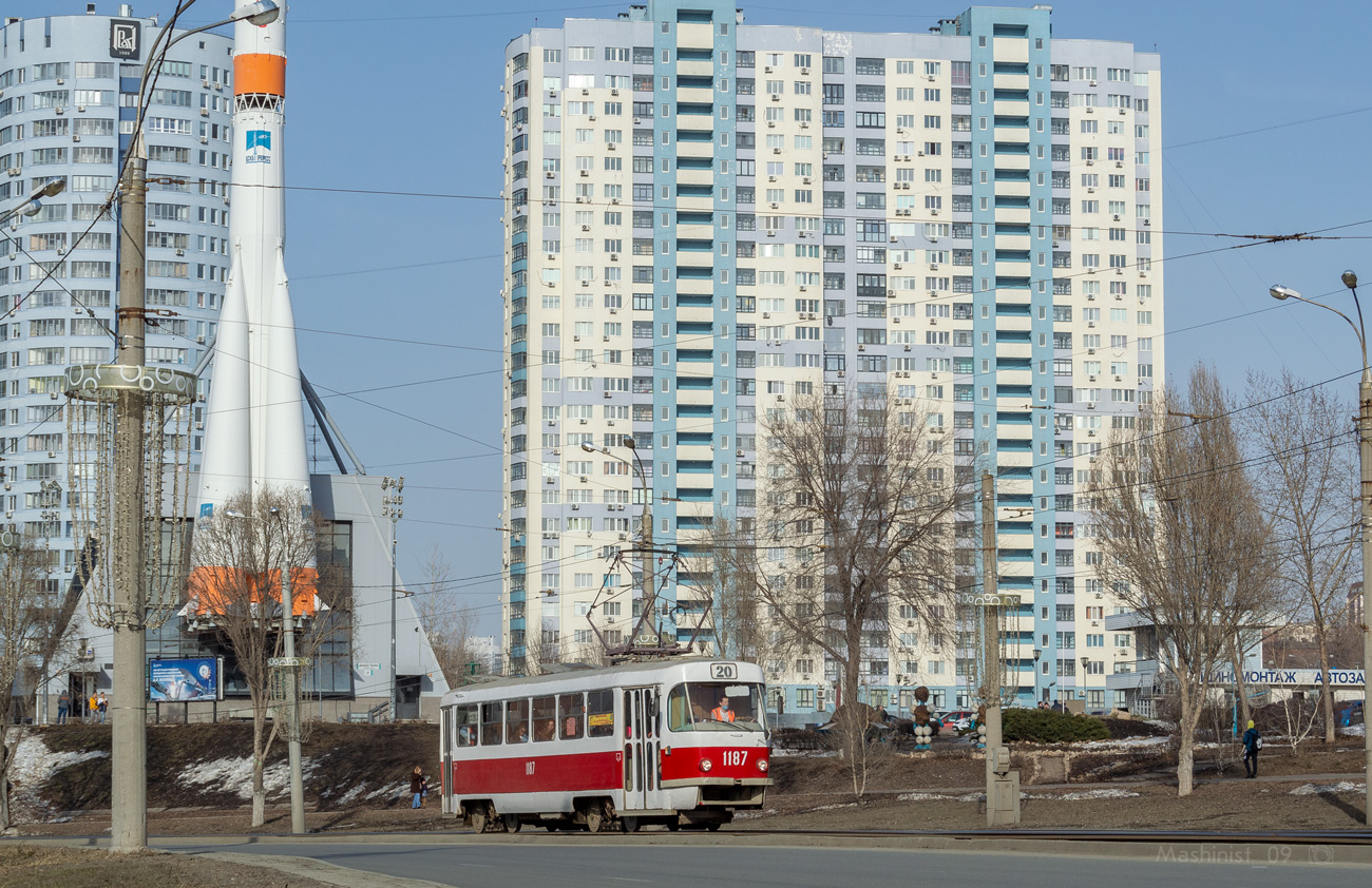 Самара, Tatra T3SU (двухдверная) № 1187