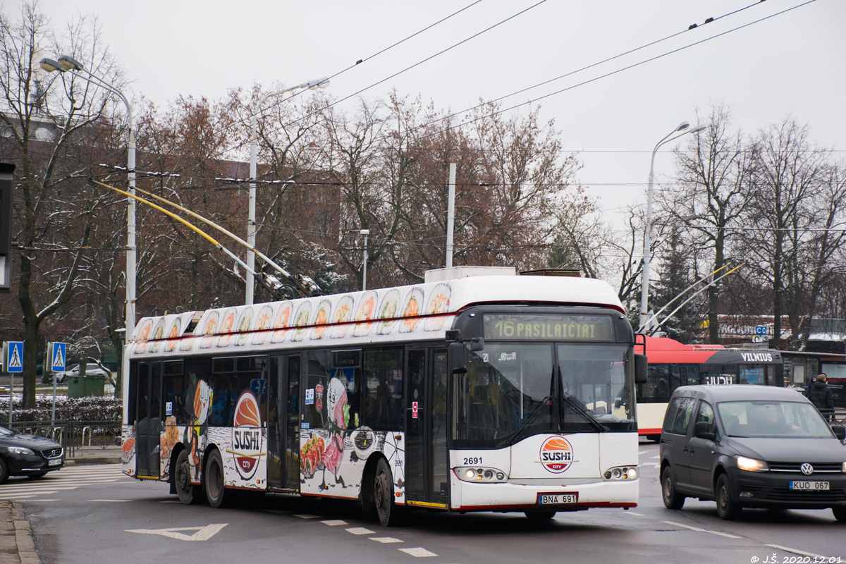 Вильнюс, Solaris Trollino II 15 AC № 2691