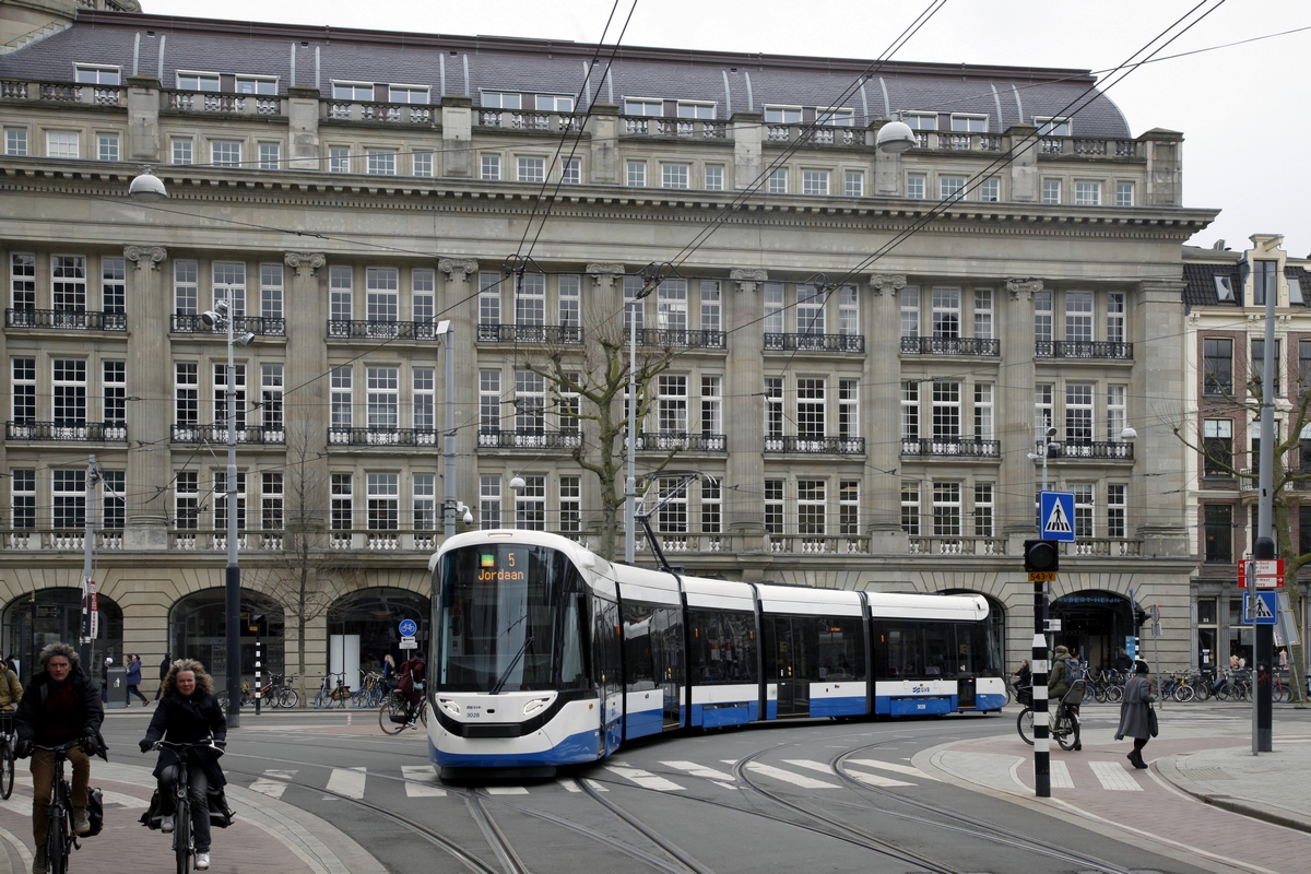 Amsterdam, CAF Urbos 100 Nr. 3028 Amsterdam, CAF Urbos 100 Nr. 3028