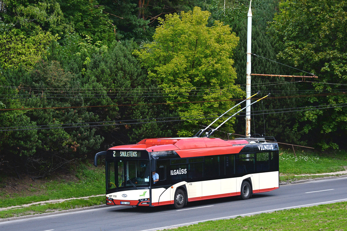Вильнюс, Solaris Trollino IV 12 Škoda № 1722; Вильнюс — Временные плановые изменения движения