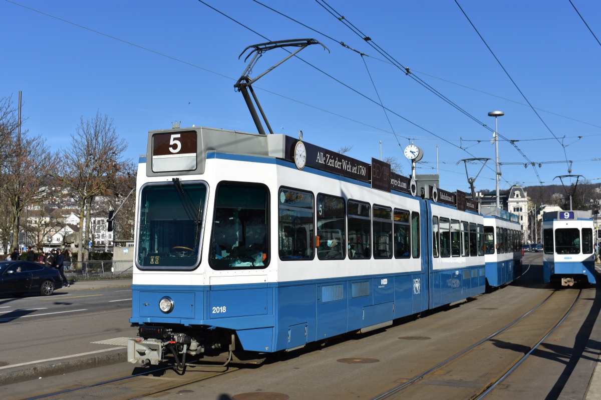 Цюрих, SWS/SWP/BBC Be 4/6 "Tram 2000" № 2018