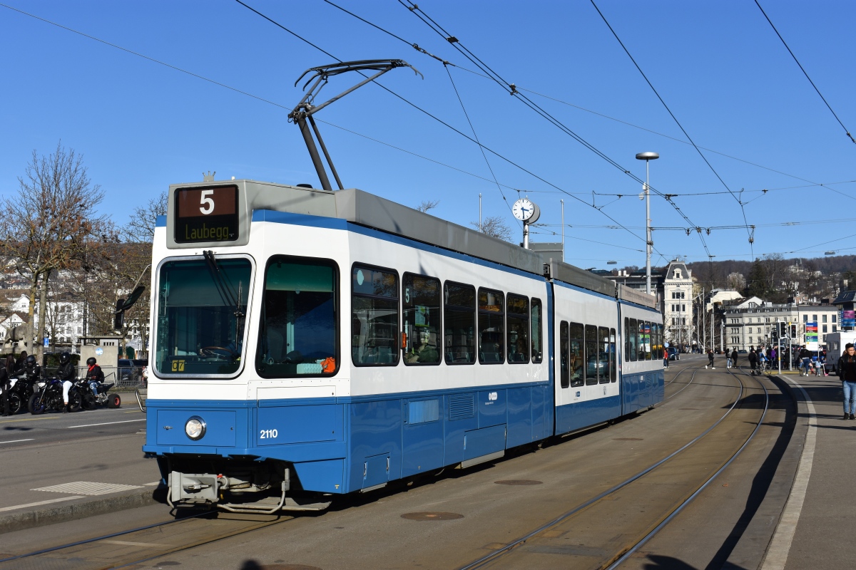 Цюрих, SWP/SIG/ABB Be 4/8 "Tram 2000 Sänfte" № 2110