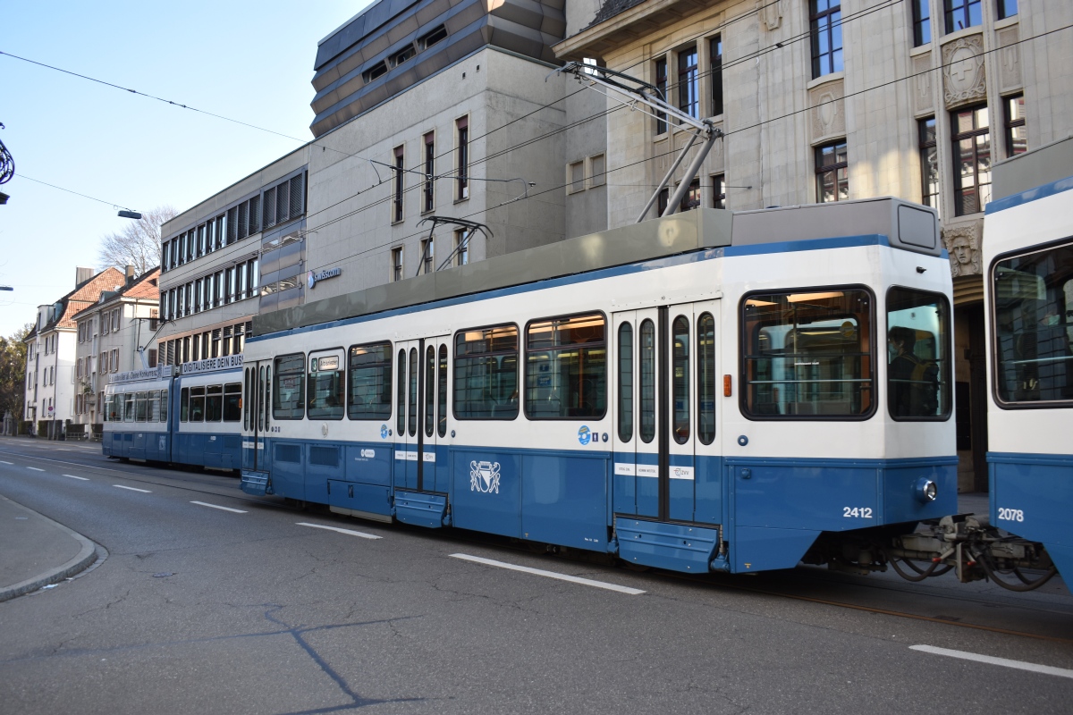 Цюрих, SWP/SIG/BBC Be 2/4 "Tram 2000 Pony" № 2412