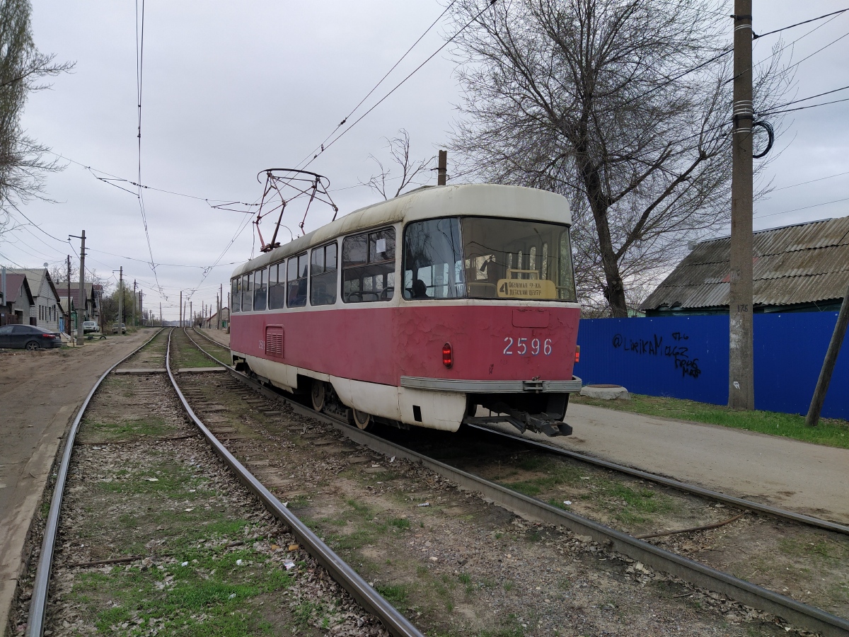 Волгоград, Tatra T3SU (двухдверная) № 2596