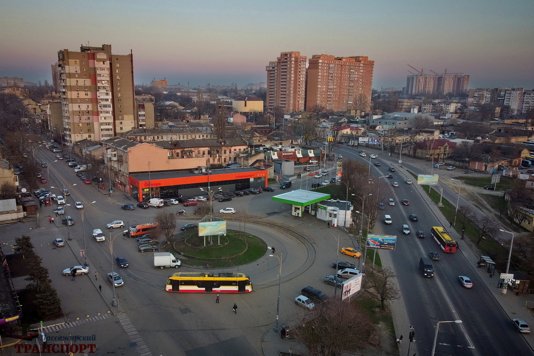 Одесса — Электротранспорт Одессы с высоты