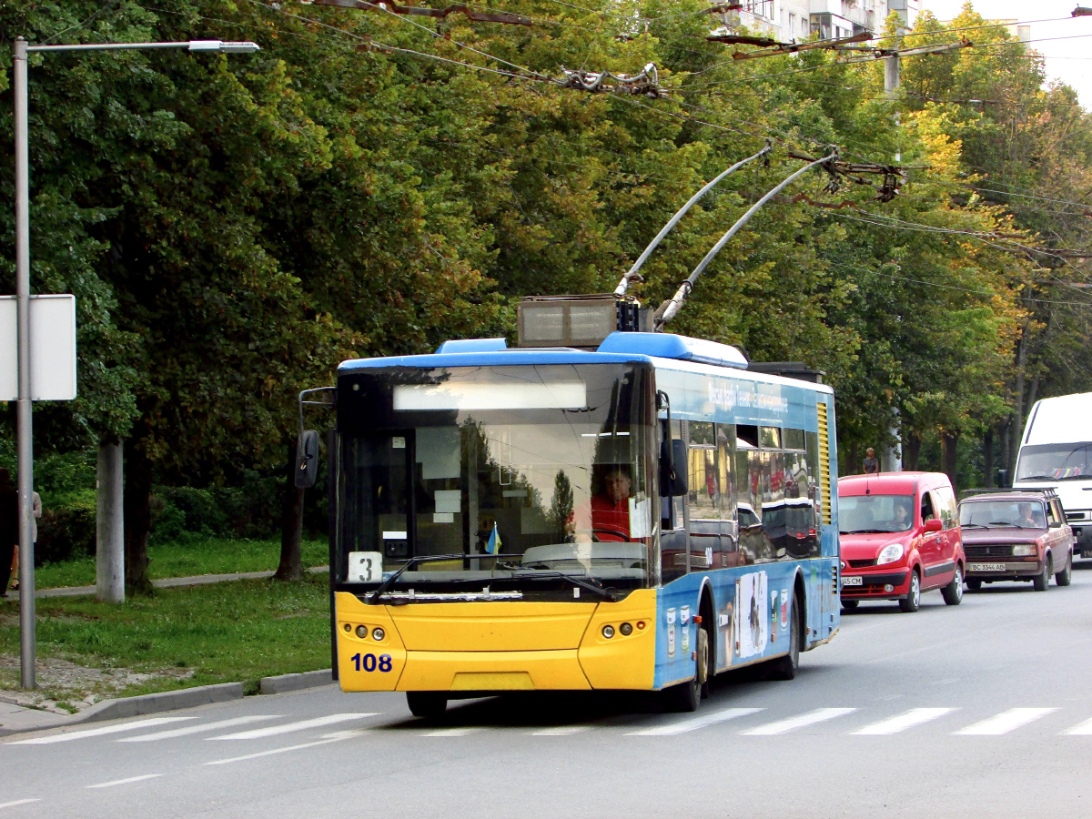 Львов, ЛАЗ E183D1 № 108