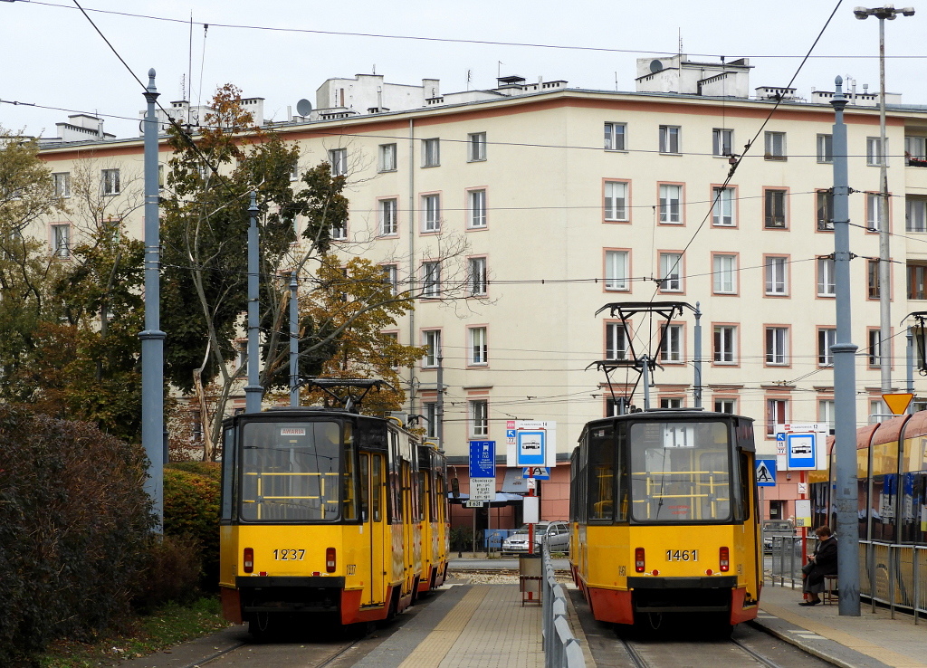 Варшава, Konstal 105Na № 1237; Варшава, Konstal 105Nm № 1461