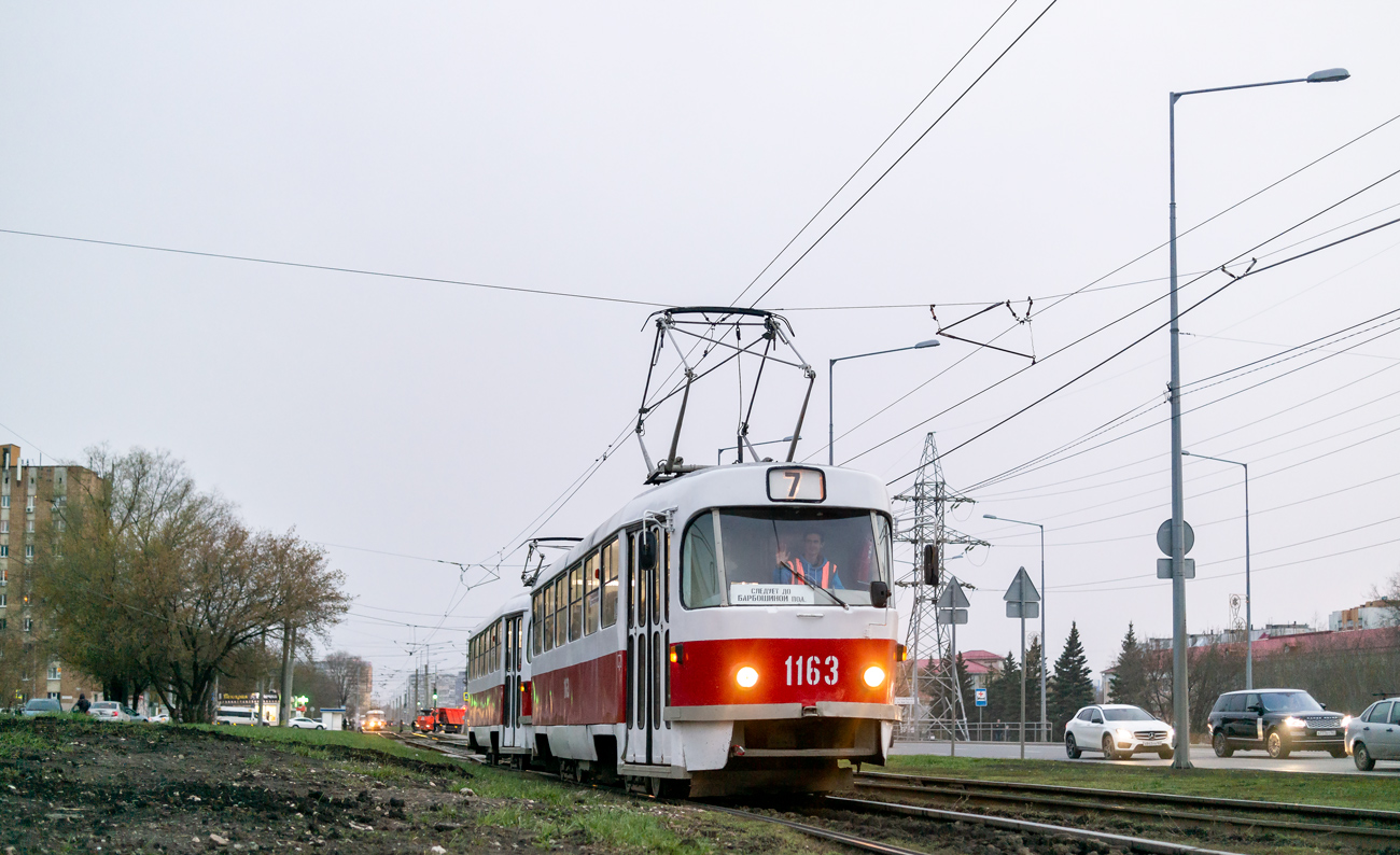 Самара, Tatra T3SU (двухдверная) № 1163