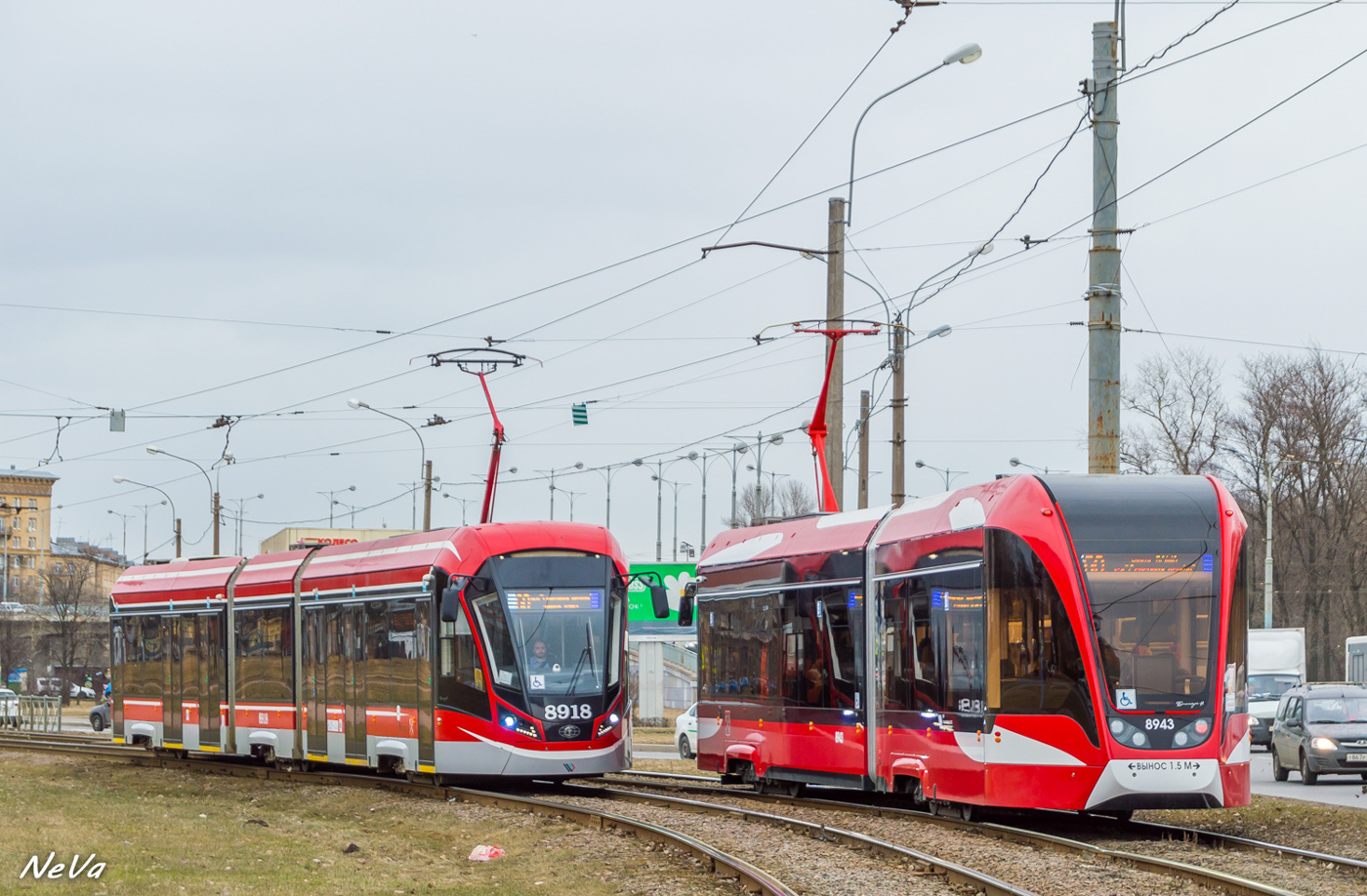 Санкт Петербург, 71-931М «Витязь-М» № 8918; Санкт Петербург, 71-923М «Богатырь-М» № 8943