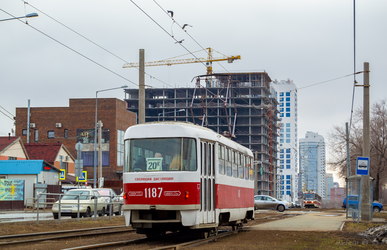 Самара, Tatra T3SU (двухдверная) № 1187