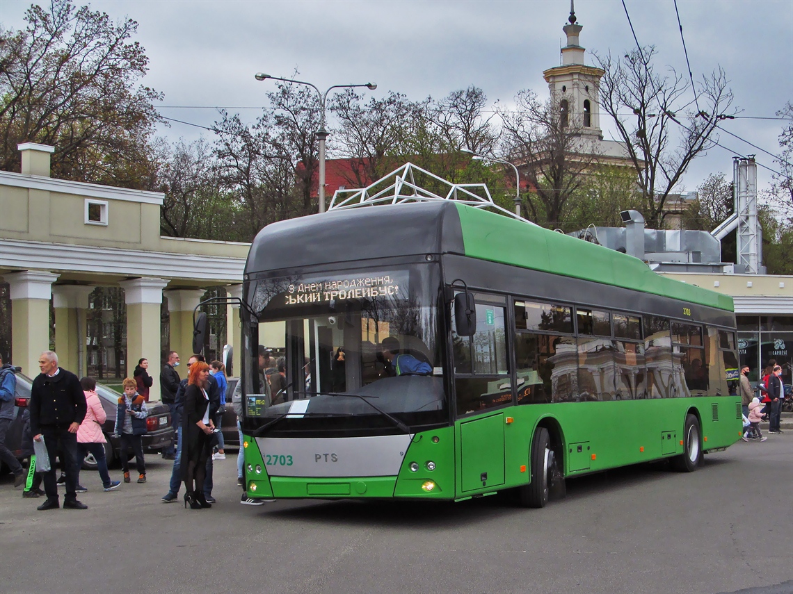 Харьков, PTS 12 № 2703; Харьков — День рождения харьковского троллейбуса 1.05.2021