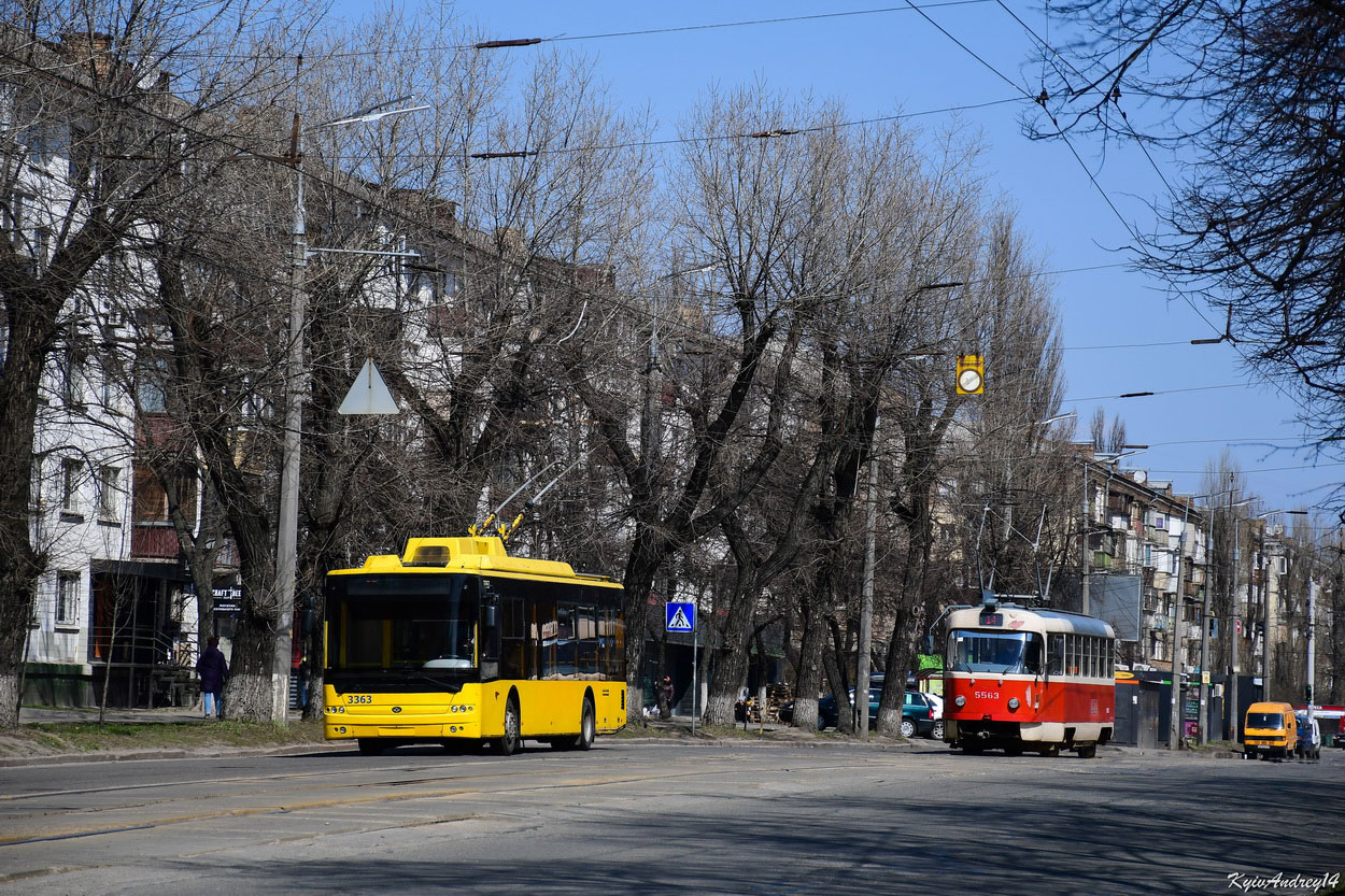 Киев, Богдан Т70110 № 3363; Киев, Tatra T3SUCS № 5563
