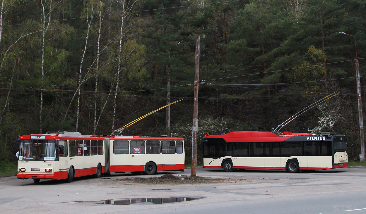 Вильнюс, Škoda 15Tr03/6 № 2604; Вильнюс, Solaris Trollino IV 12 Škoda № 2753; Вильнюс — Мероприятие #30m15tr в честь 30-летия эксплуатации тролейбусов Škoda 15Tr в Вильнюсе