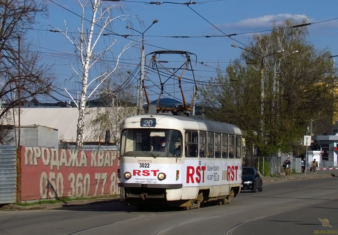 Харьков, Tatra T3SUCS № 3022