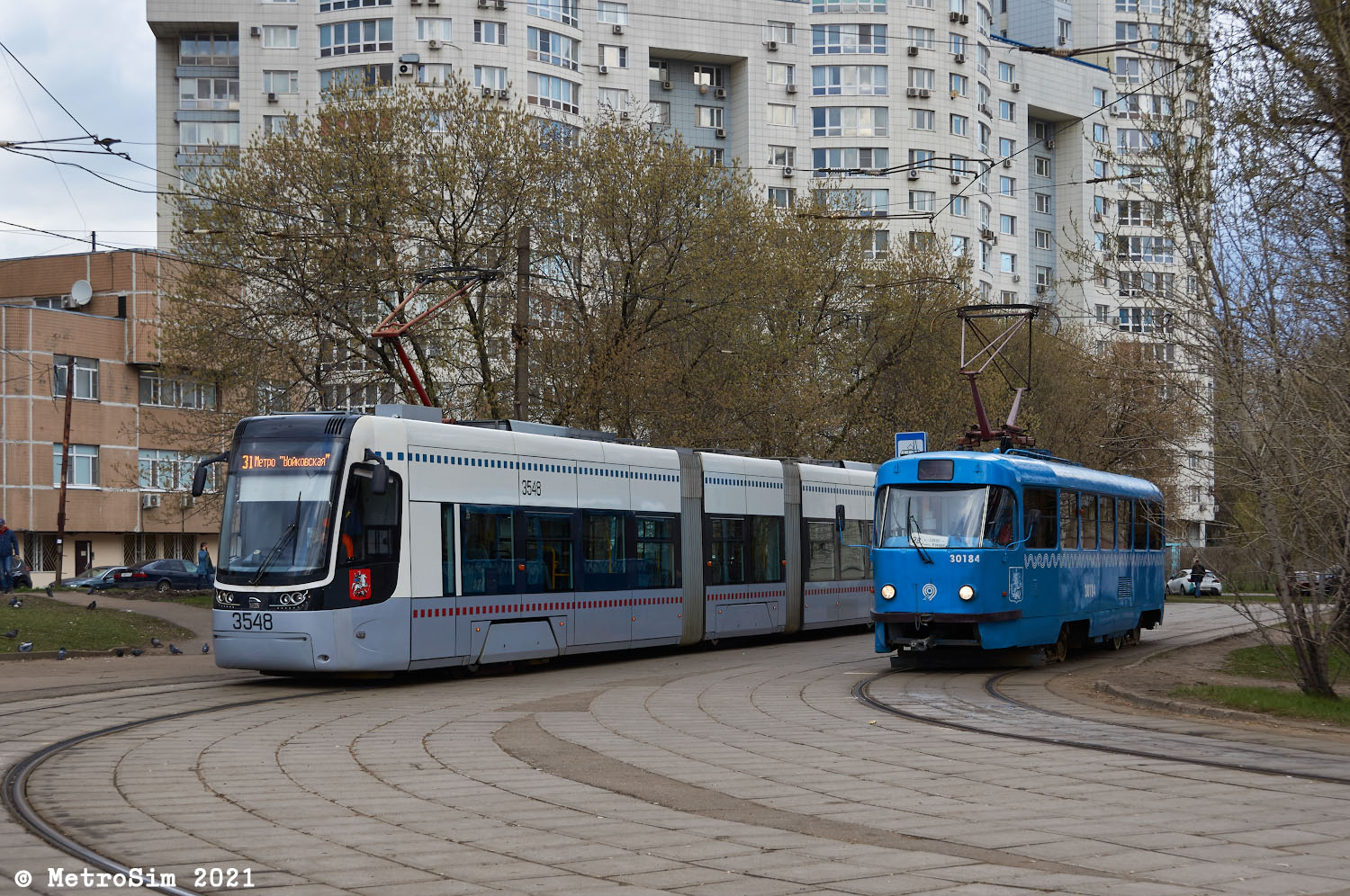 Москва, МТТЧ № 30184; Москва, 71-414 (Pesa Fokstrot) № 3548 Москва, МТТЧ № 30184; Москва, 71-414 (Pesa Fokstrot) № 3548