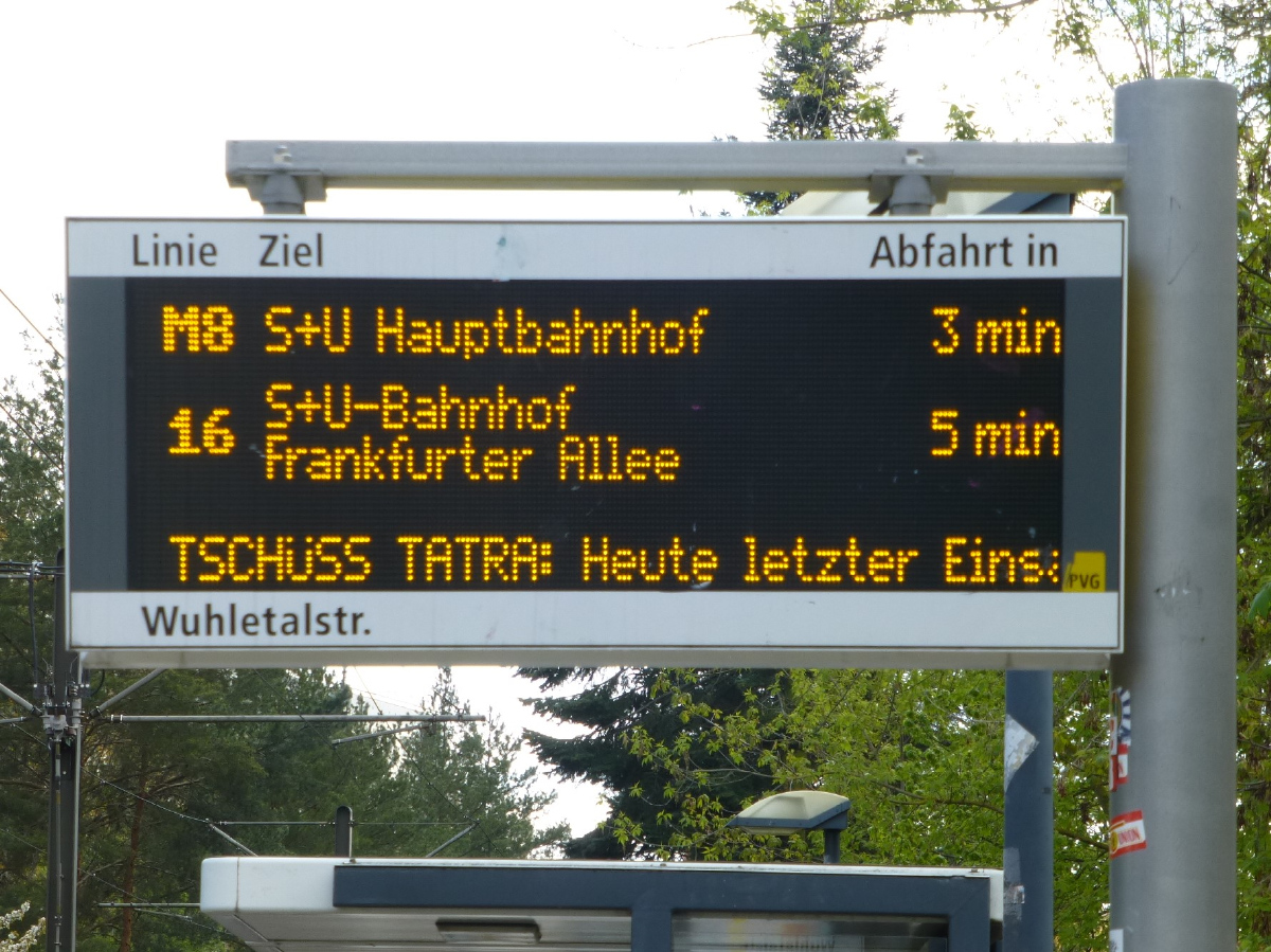 Berlin — Ende des Tatra-Einsatzes
