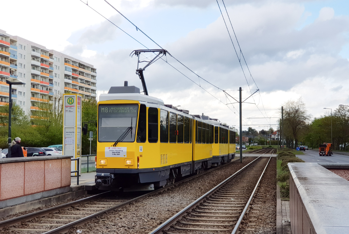 Берлин, Tatra KT4DM № 6166; Берлин — Последние дни работы вагонов Tatra в Берлине