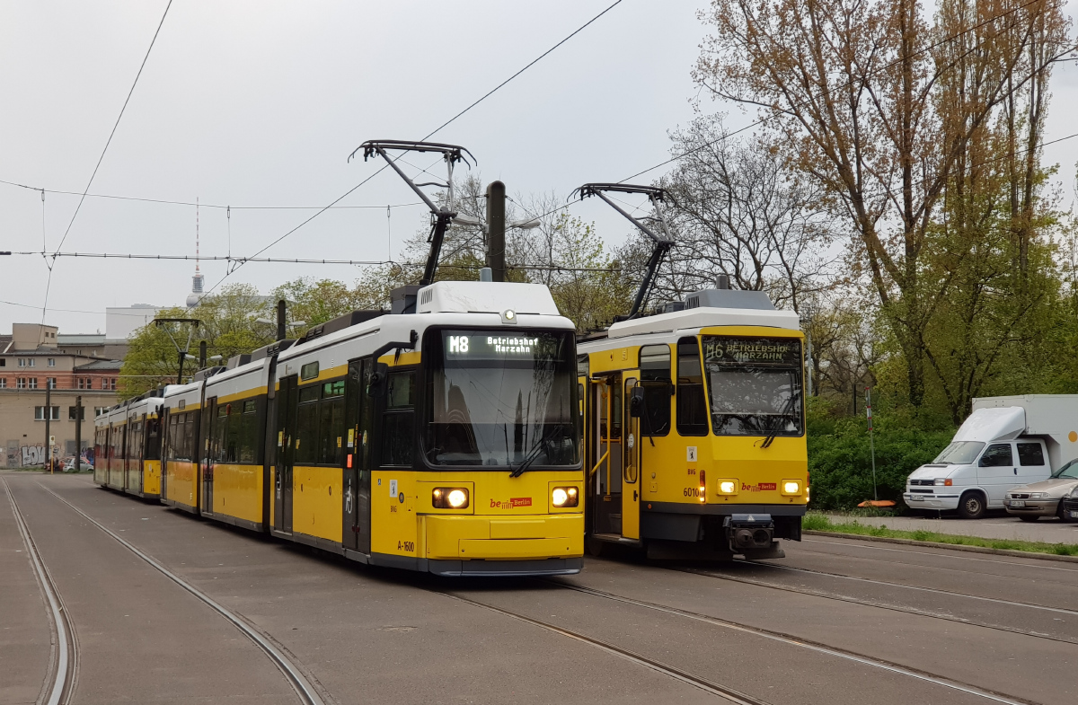 Berliini, BVG GT6U # 1600; Berliini, Tatra KT4DM # 6010