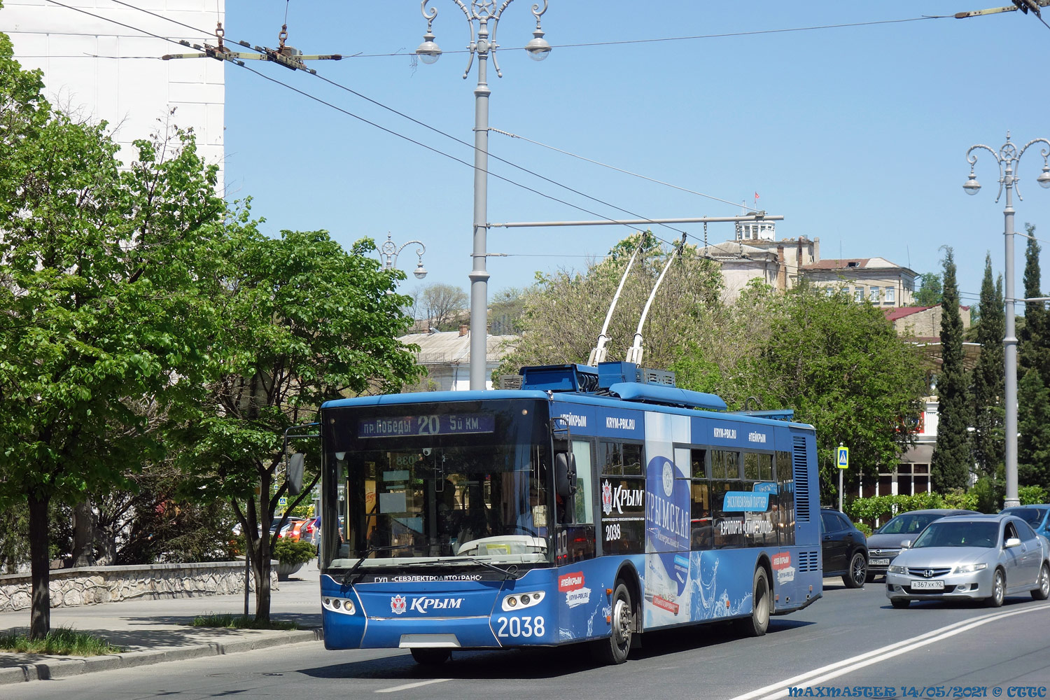 Севастополь, ЛАЗ E183A1 № 2038